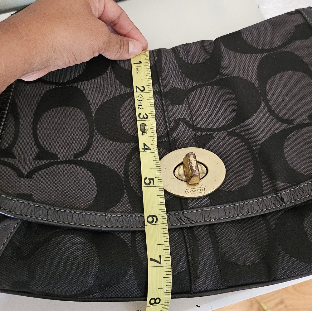 COACH Black Ergo Signature Flap Y2K Shoulder Bag - Picture 13 of 13